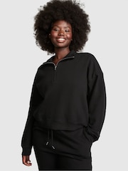 Victoria's Secret PINK Pure Black Fleece Sweatshirt - Image 1 of 4