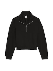 Victoria's Secret PINK Pure Black Fleece Sweatshirt - Image 4 of 4