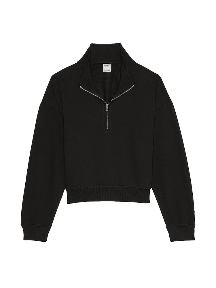 Victoria's Secret PINK Pure Black Fleece Sweatshirt - Image 4 of 4