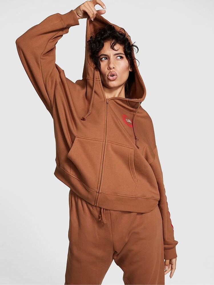 Victoria's Secret PINK Caramel Kiss Brown Oversized Hoodie - Image 1 of 3