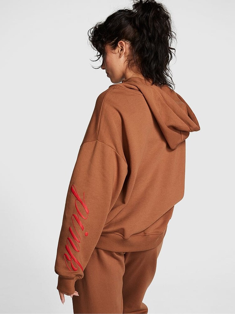 Victoria's Secret PINK Caramel Kiss Brown Oversized Hoodie - Image 2 of 3
