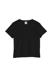 Victoria's Secret PINK Pure Black Short Sleeve Dreamer T-Shirt - Image 4 of 4