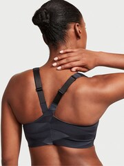 Victoria's Secret Black Grey Wave Smooth Front Fastening Wired High Impact Sports Bra - Image 2 of 4