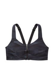 Victoria's Secret Black Grey Wave Smooth Front Fastening Wired High Impact Sports Bra - Image 4 of 4