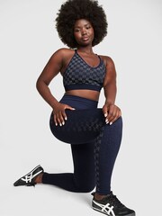 Victoria's Secret PINK Midnight Navy Checkered Blue Non Wired Lightly Lined Seamless Sports Bra - Image 3 of 4