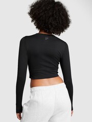 Victoria's Secret Pure Black Active Long Sleeve T-Shirt - Image 2 of 3