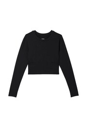 Victoria's Secret Pure Black Active Long Sleeve T-Shirt - Image 3 of 3
