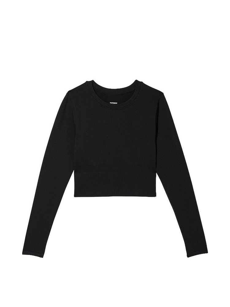 Victoria's Secret Pure Black Active Long Sleeve T-Shirt - Image 3 of 3