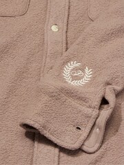 Victoria's Secret PINK Iced Coffee Brown Reverse Fleece Shacket - Image 4 of 4