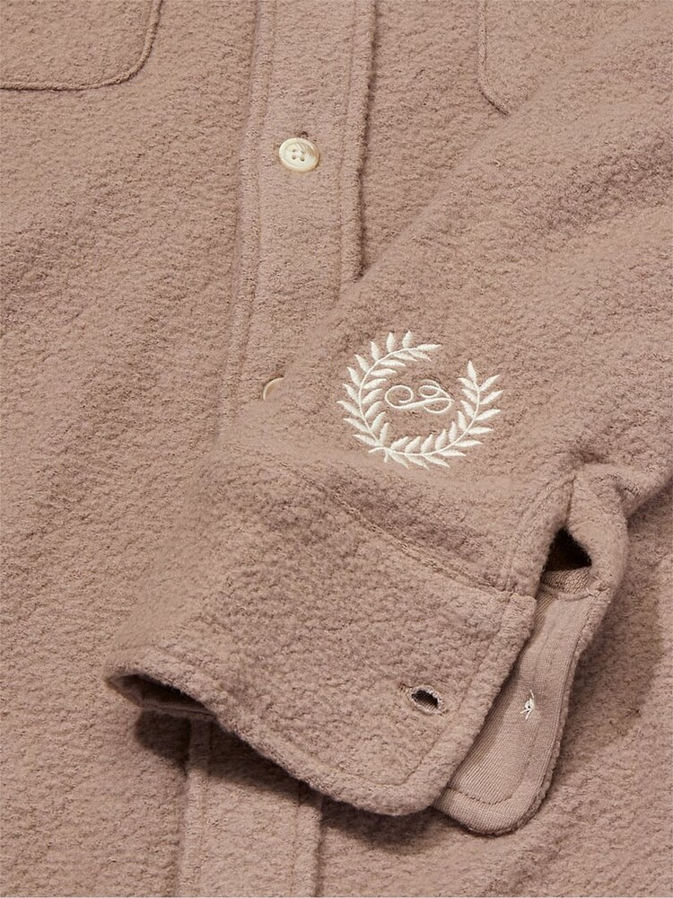 Victoria's Secret PINK Iced Coffee Brown Reverse Fleece Shacket - Image 4 of 4