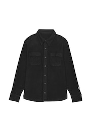 Victoria's Secret PINK Black Reverse Fleece Shacket - Image 3 of 3