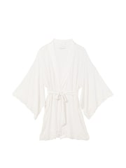 Victoria's Secret Coconut White Modal Lace Robe - Image 3 of 3