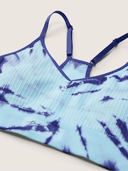 Victoria's Secret PINK Tie Dye Blue Breeze Seamless Lightly Lined Low Impact Sports Bra - Image 4 of 4