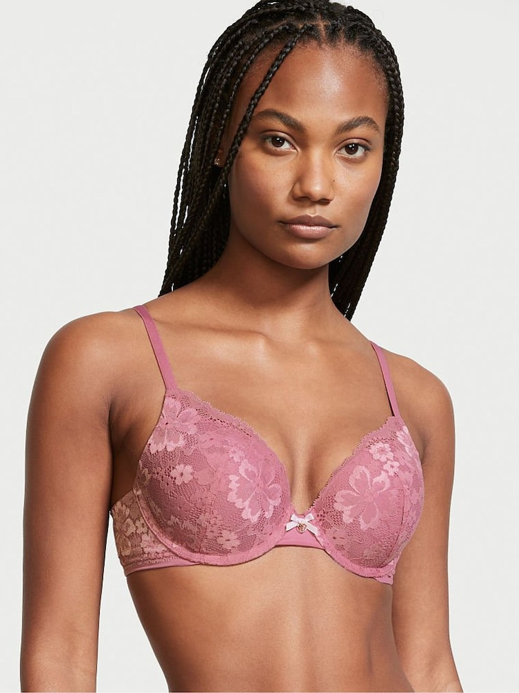 Victoria's Secret Bordeaux Red Lace Full Cup Push Up Bra - Image 1 of 3