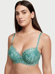 Victoria's Secret Runaway Teal Blue Lace Lightly Lined Demi Bra - Image 1 of 4