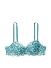 Victoria's Secret Runaway Teal Blue Lace Lightly Lined Demi Bra - Image 3 of 4