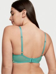 Victoria's Secret Runaway Teal Blue Lace Push Up Bra - Image 2 of 4