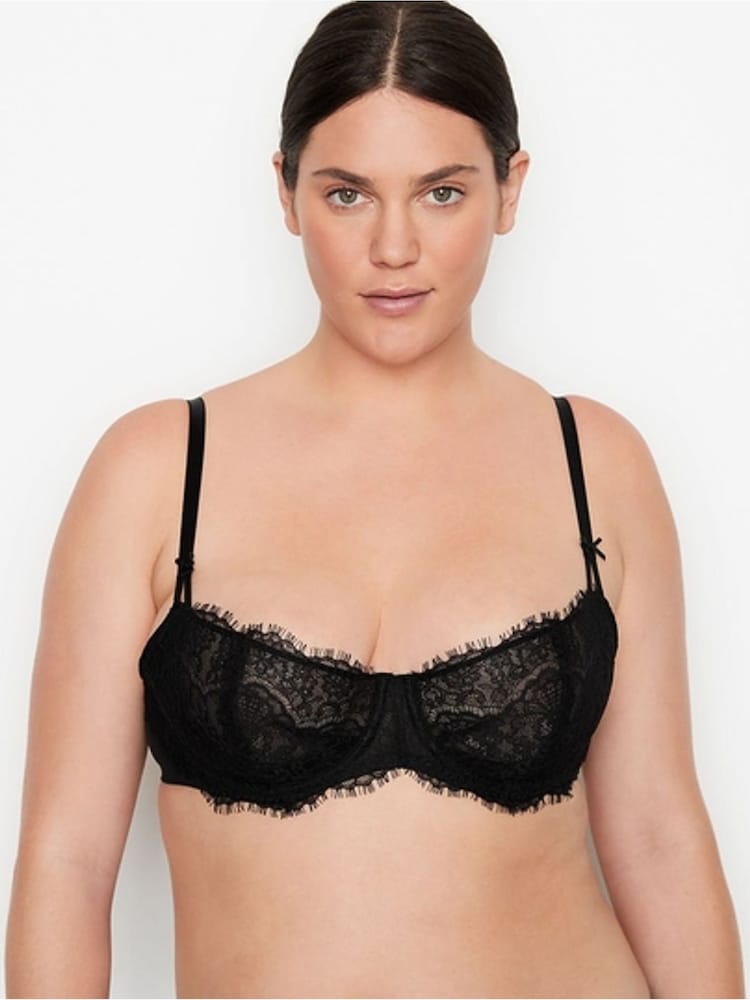 Victoria's Secret Black Lace Unlined Balcony Bra - Image 1 of 3 Victoria's Secret Black Lace Unlined Balcony Bra - Image 1 of 3