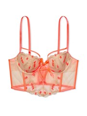 Victoria's Secret Champagne Pink LightlyLined Heart Embroidery Demi Bra Top - Image 3 of 4