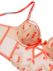 Victoria's Secret Champagne Pink LightlyLined Heart Embroidery Demi Bra Top - Image 4 of 4