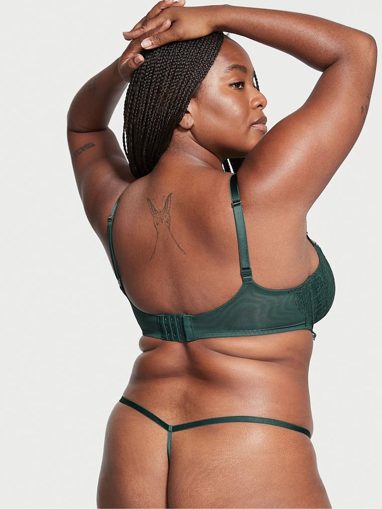Victoria's Secret Midnight Jade Blue Lace Unlined Balcony Bra - Image 2 of 3 Victoria's Secret Midnight Jade Blue Lace Unlined Balcony Bra - Image 2 of 3
