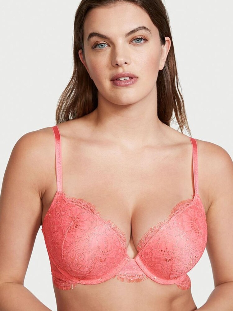 Victoria's Secret Lace Shimmer Push Up Bra - Image 2 of 4