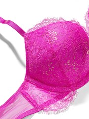 Victoria's Secret Very Fuschia Pink Bombshell AddCups Lace Shimmer PushUp Bra - Image 4 of 4