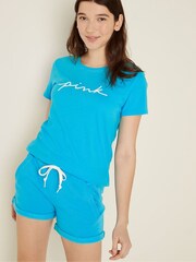 Victoria's Secret PINK Neon Scuba Script Logo Everyday Tee - Image 1 of 4