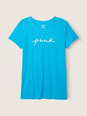 Victoria's Secret PINK Neon Scuba Script Logo Everyday Tee - Image 3 of 4