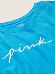 Victoria's Secret PINK Neon Scuba Script Logo Everyday Tee - Image 4 of 4