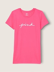 Victoria's Secret PINK Capri Pink Script Logo Everyday Tee - Image 3 of 4