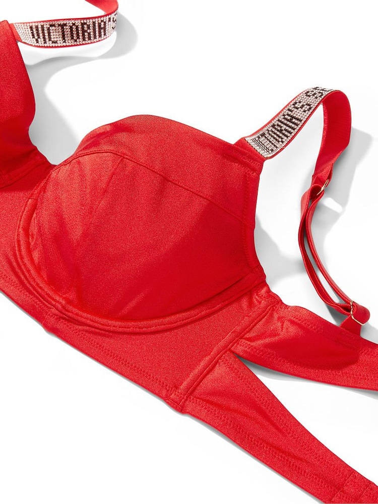 Victoria's Secret Flame Shine Strap Bikini Top - Image 4 of 4