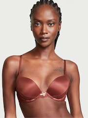 Victoria's Secret Dark Cognac Brown Lace Detail PushUp Bra - Image 1 of 4