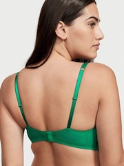 Victoria's Secret Lucky Clover Green Lace Shine Strap Plunge Push Up Bra - Image 2 of 4