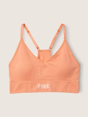 Victoria's Secret PINK Coral Cream Orange Seamless Lightly Lined Low Impact Sports Bra - Image 3 of 4