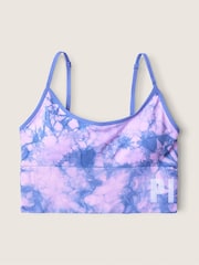 Victoria's Secret PINK Tie Dye Petal Purple Seamless Lightly Lined Low Impact Sport Crop Top - Image 3 of 4