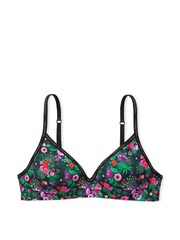 Victoria's Secret Black Roses In The Garden Smooth Logo Strap Lightly Lined Non Wired T-Shirt Bra - Image 4 of 4