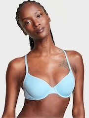 Victoria's Secret Breaker Blue Smooth Logo Strap Lightly Lined T-Shirt Bra - Image 1 of 3