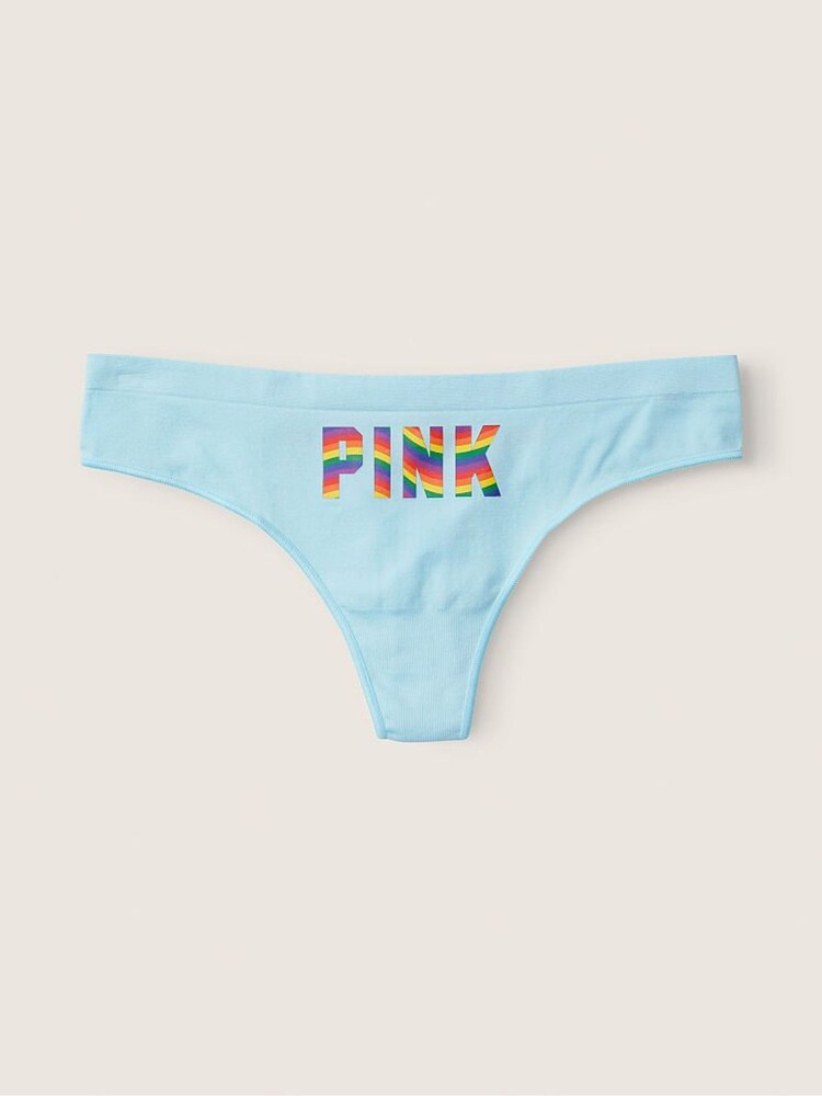Victoria's Secret PINK Blue Breeze Thong Knickers - Image 1 of 2