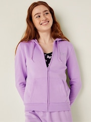 Victoria's Secret PINK Purple Petal With Shine Logo Everyday Lounge Perfect FullZip - Image 2 of 6