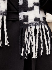 Lipsy Black/White Super Soft Chunky Brushed Large Scarf - Image 2 of 4