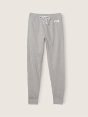 Victoria's Secret PINK Heather Charcoal Grey Fleece Full Length Jogger - Image 3 of 4