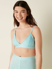 Victoria's Secret PINK Blue Breeze Lace Unlined Triangle Bralette - Image 1 of 6