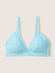 Victoria's Secret PINK Blue Breeze Lace Unlined Triangle Bralette - Image 5 of 6