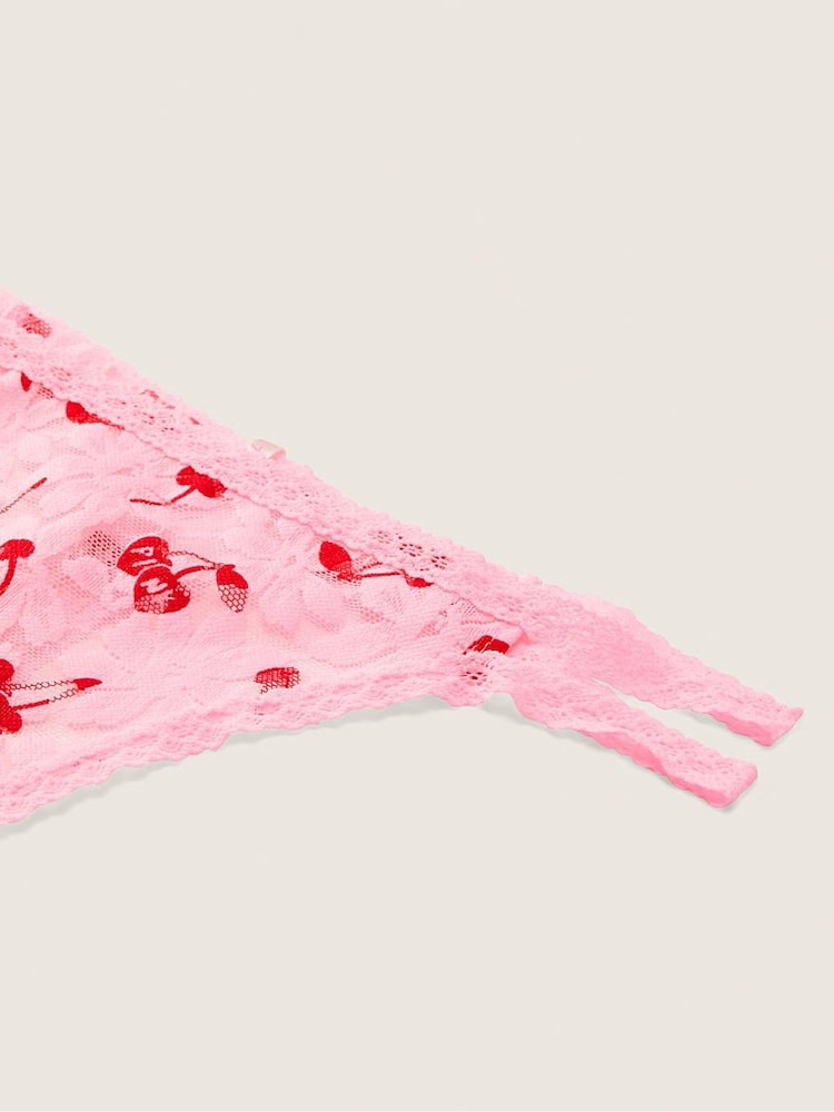 Victoria's Secret Pink Lace Strappy Thong - Image 2 of 2