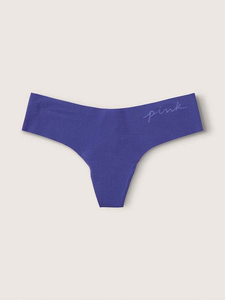 Victoria's Secret PINK Indigo Blue No Show Thong Knickers - Image 1 of 2 Victoria's Secret PINK Indigo Blue No Show Thong Knickers - Image 1 of 2