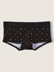 Victoria's Secret PINK Pure Black Mini Logo Cotton Logo Short Knicker - Image 1 of 2