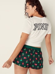 Victoria's Secret PINK Dark Garden Plant Presents Flannel Pyjama Short - Image 1 of 4
