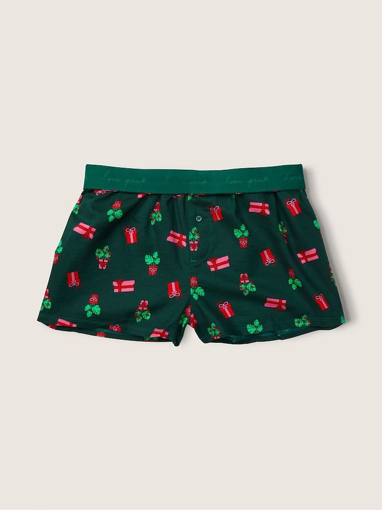 Victoria's Secret PINK Dark Garden Plant Presents Flannel Pyjama Short - Image 4 of 4