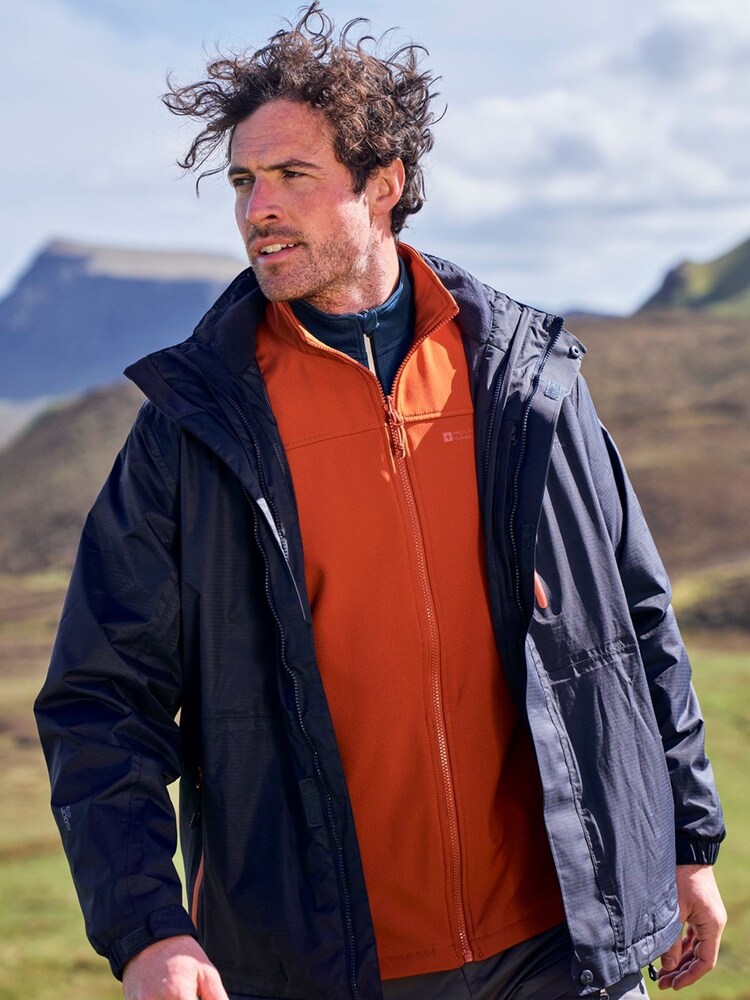 Mountain Warehouse Blue Bracken Extreme 3 In 1 Mens Waterproof Jacket - Image 1 of 5